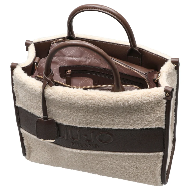 Liu Jo Ridhi Tote - Bolso de mano M 34 cm (moro light)