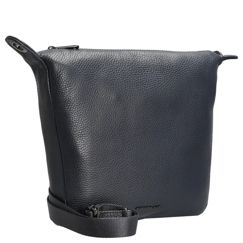 Mandarina Duck Mellow Leather - Bolso de hombro 28 cm (dress blue)