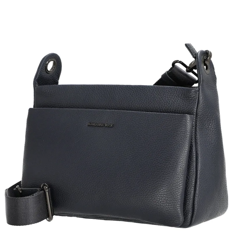 Mandarina Duck Mellow Leather - Bolso bandolera 36 cm (dress blue)