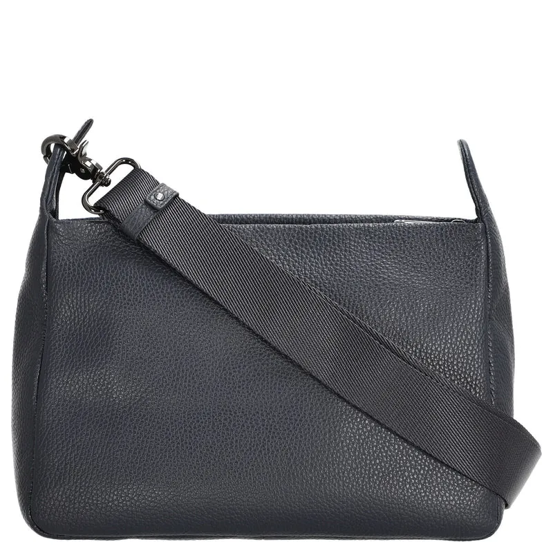 Mandarina Duck Mellow Leather - Bolso bandolera 36 cm (dress blue)