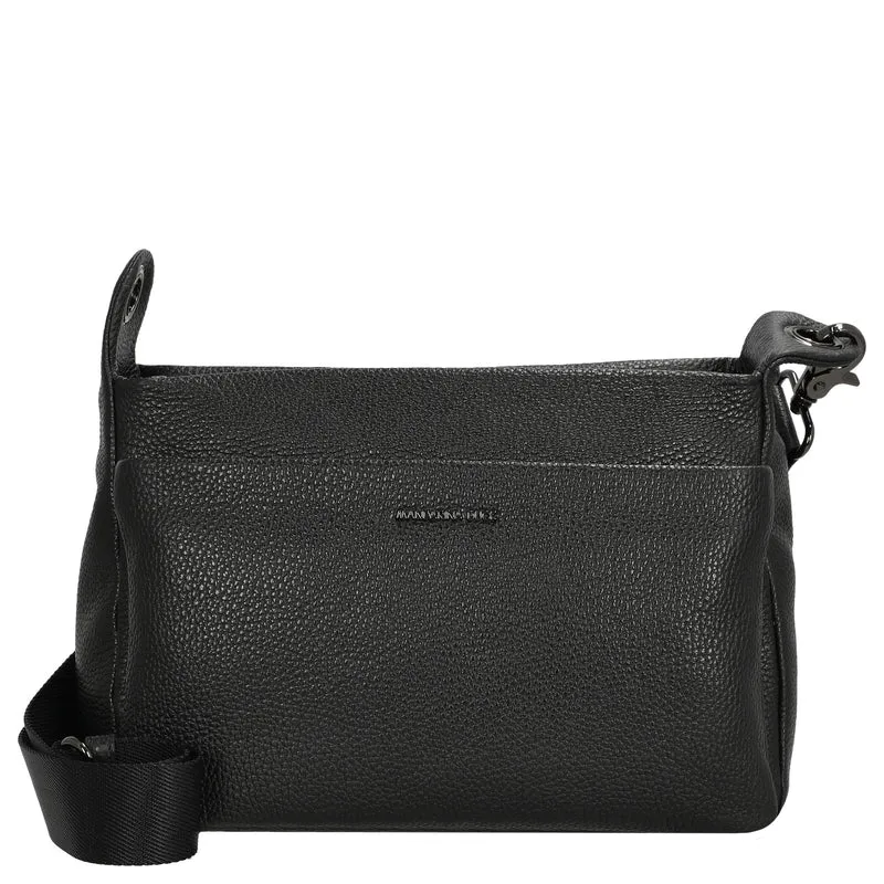 Mandarina Duck Mellow Leather - Bolso bandolera 36 cm (nero)