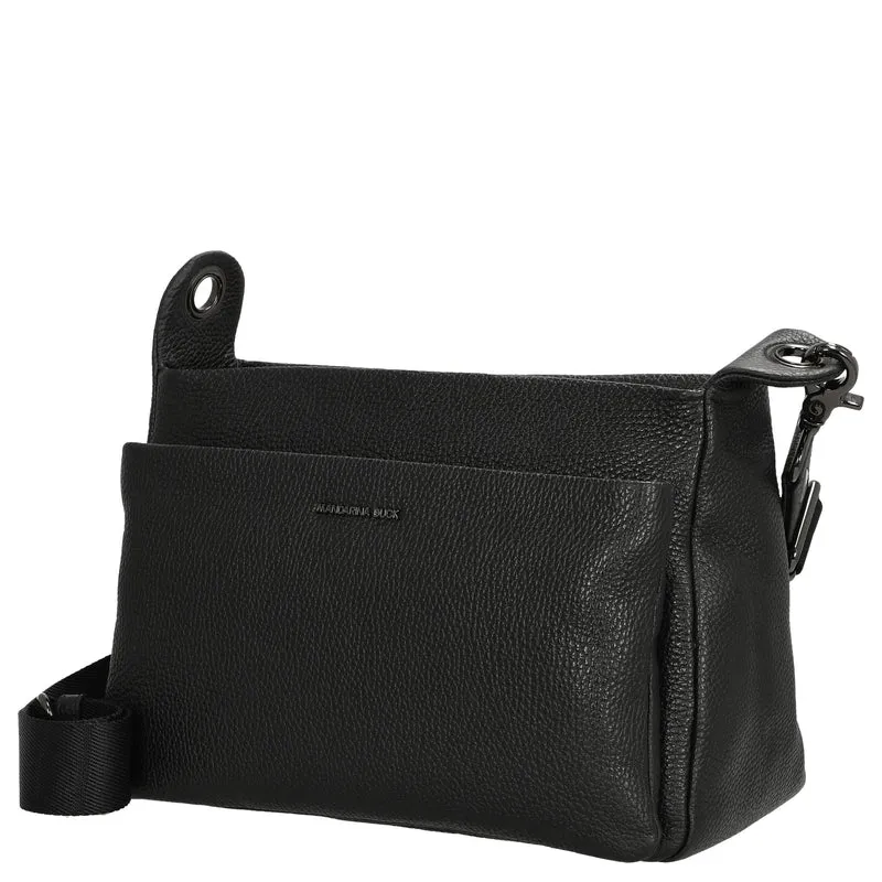 Mandarina Duck Mellow Leather - Bolso bandolera 36 cm (nero)