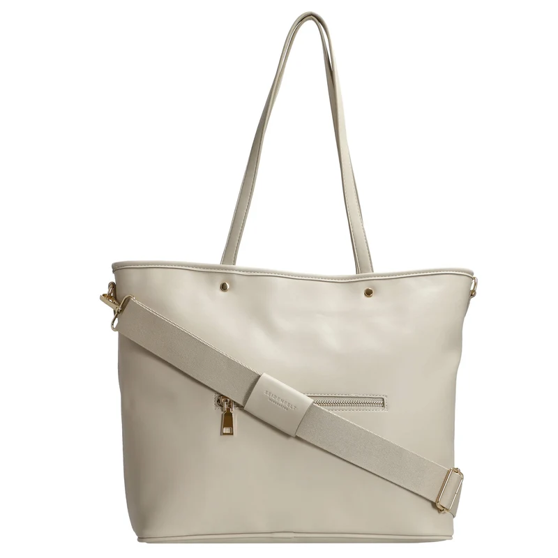 Seidenfelt Selje - Bolso shopper 43 cm (cream)