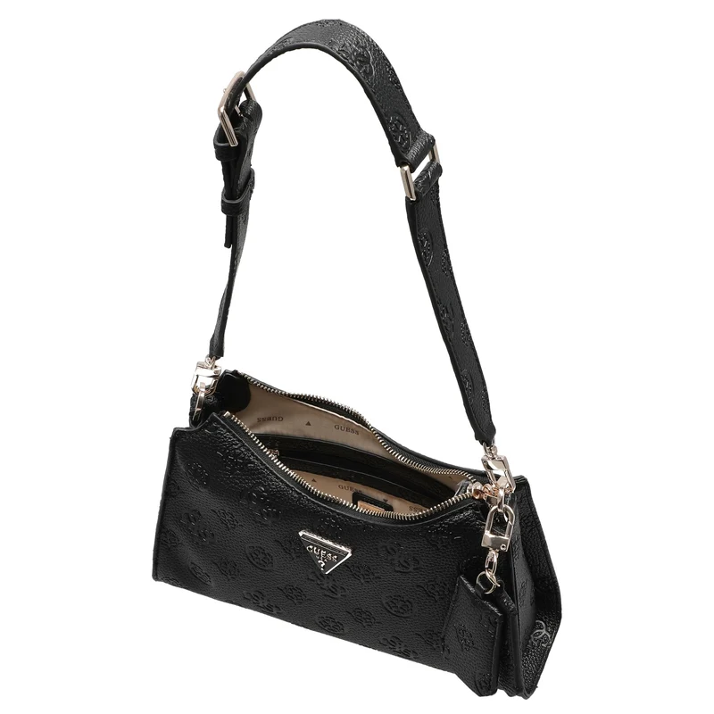 Guess Cresidia II Top Zip - Bolso de hombro 27 cm (black logo)