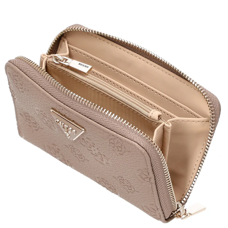 Guess Cresidia II SLG Med Zip Around - Cartera (Color: dark taupe logo)