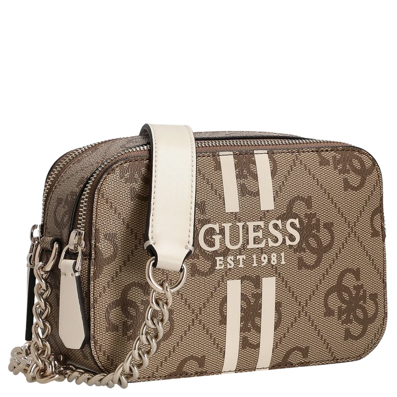Guess Noelle II Crossbody - Bolso bandolera 20 cm (logo color latte)