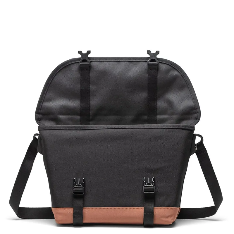 Herschel Cove Messenger - Bolso bandolera S 36 cm (black/saddle brown)