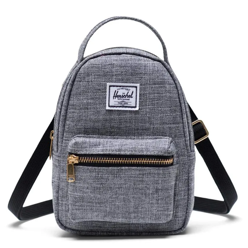 Herschel Nova - Bolso de hombro 10 cm (raven crosshatch)