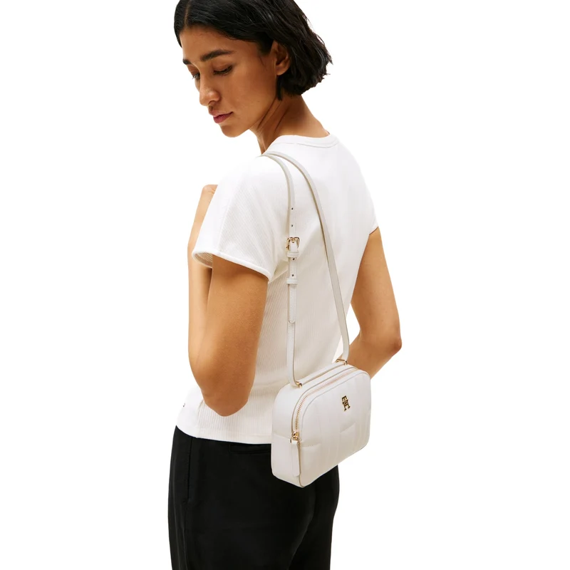Tommy Hilfiger Feminine Camera - Bolso bandolera 20 cm (ivory petal)