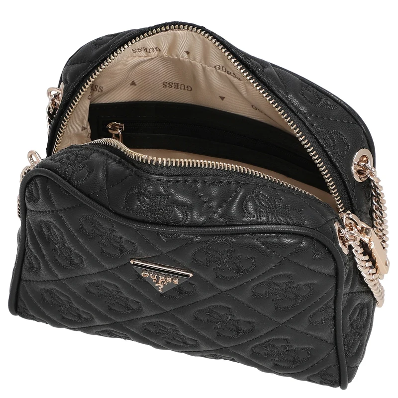Guess Adelasia Camera Crossbody - Bolso bandolera 18 cm (negro)