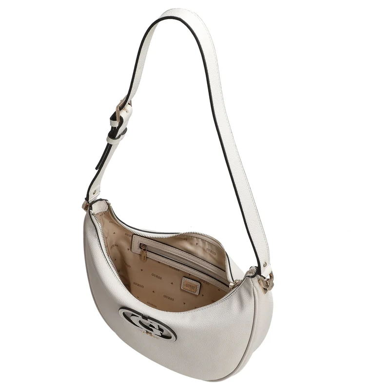 Guess Calebra Hobo - Bolso bandolera 19 cm (off white)