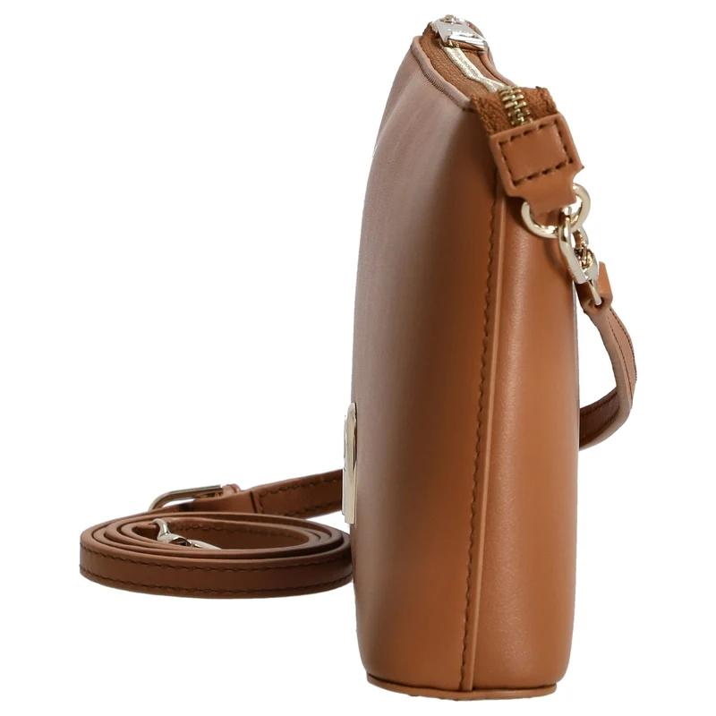 Furla Diamante Mini Crossbody - Bolso de hombro 21 cm (color: brandy)