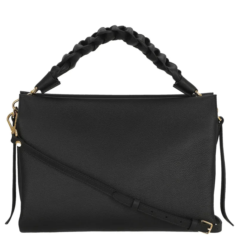 Coccinelle Boheme Grana Doble - ManyagebaB 33 cm (Noir/Cuir)