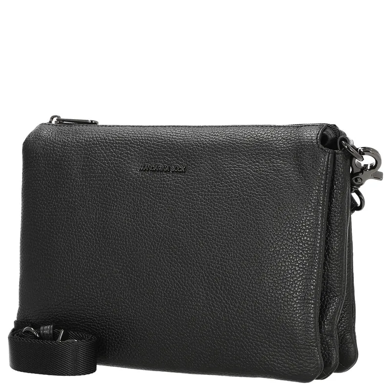 Mandarina Duck Mellow Leather - Bolso bandolera 28 cm (nero)