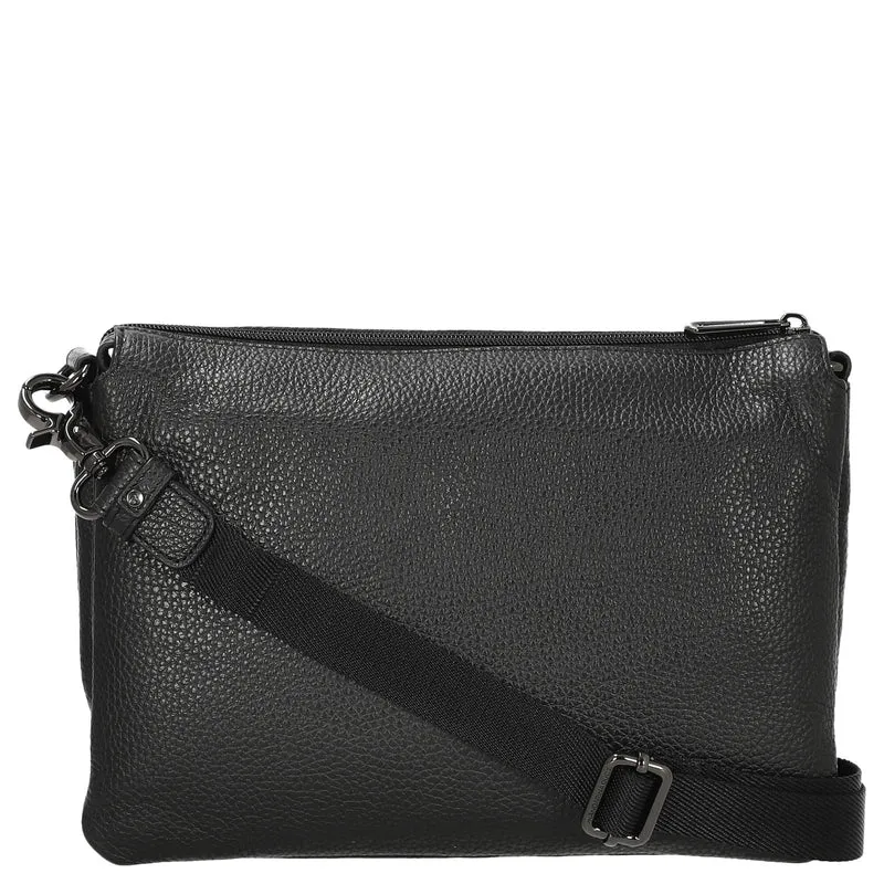 Mandarina Duck Mellow Leather - Bolso bandolera 28 cm (nero)