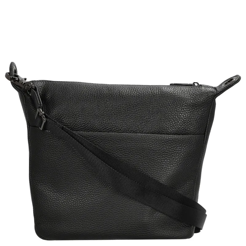 Mandarina Duck Mellow Leather - Bolso de hombro 28 cm (nero)