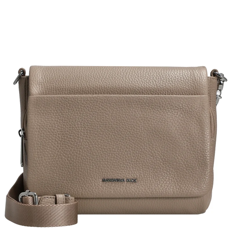 Mandarina Duck Mellow Leather - Bolso bandolera 22 cm (warm taupe)