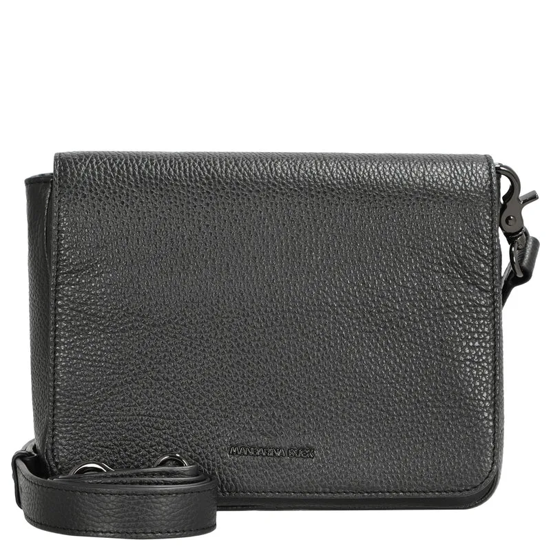 Mandarina Duck Mellow Leather - Bolso bandolera 36 cm (nero)