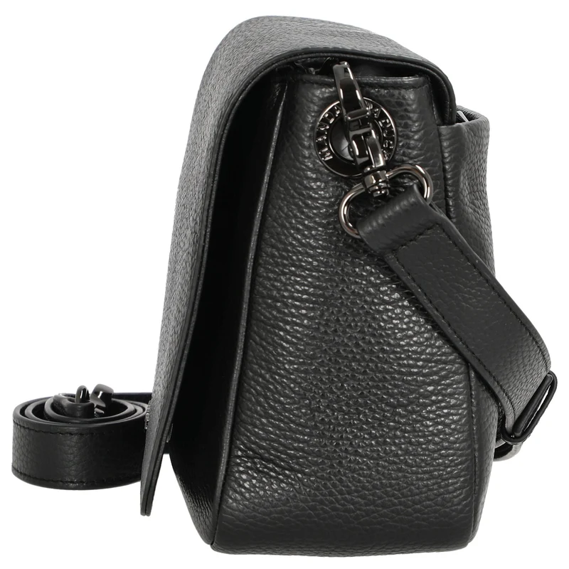 Mandarina Duck Mellow Leather - Bolso bandolera 36 cm (nero)