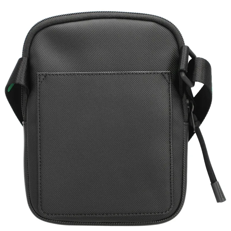 Lacoste CST - Bandolera 21 cm (tejido jacquard negro)