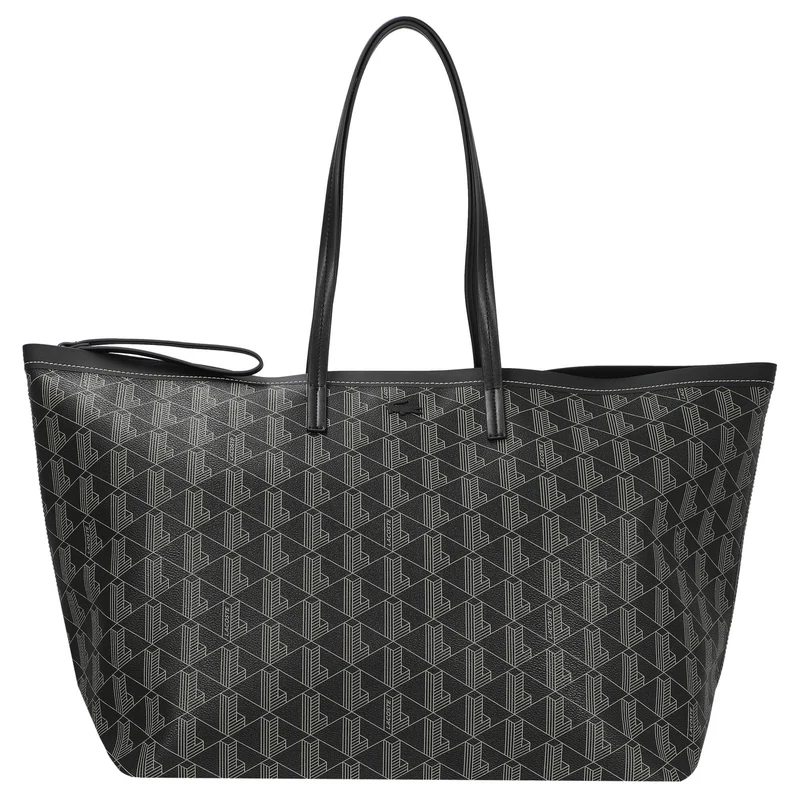 Lacoste Zely - Bolso shopper L (mono noir beige)