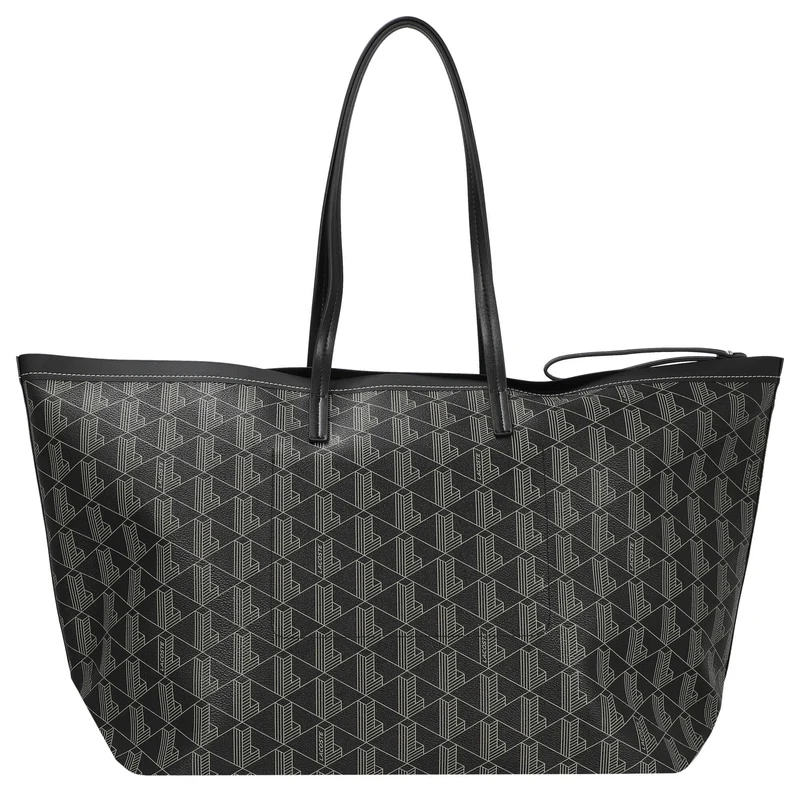 Lacoste Zely - Bolso shopper L (mono noir beige)