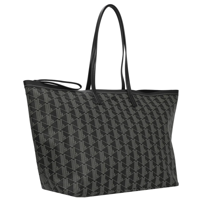 Lacoste Zely - Bolso shopper L (mono noir beige)