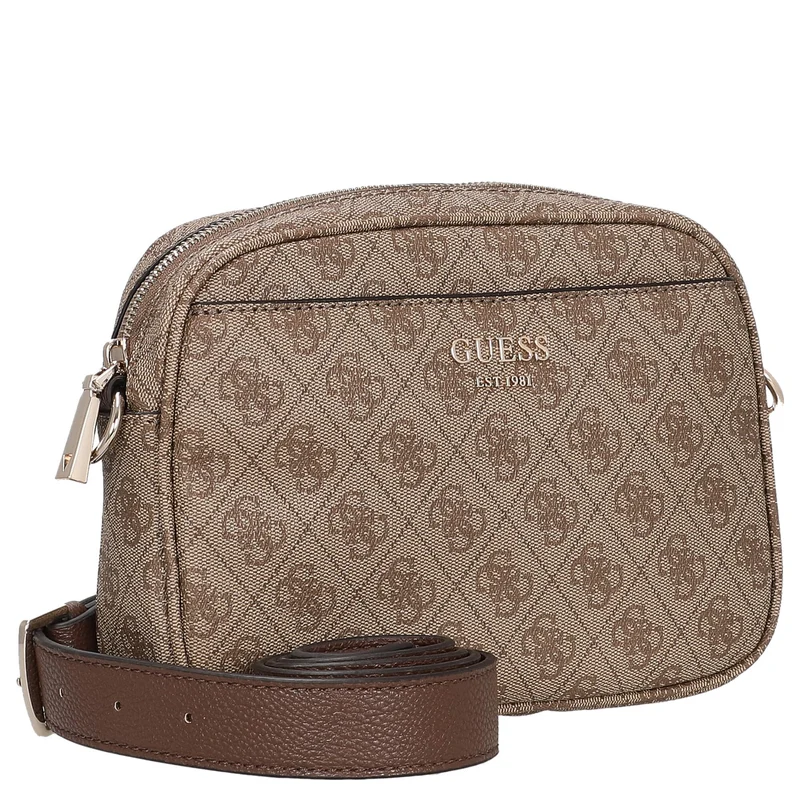 Guess Vikky II - Bolso bandolera 20 cm (latte logo/brown)