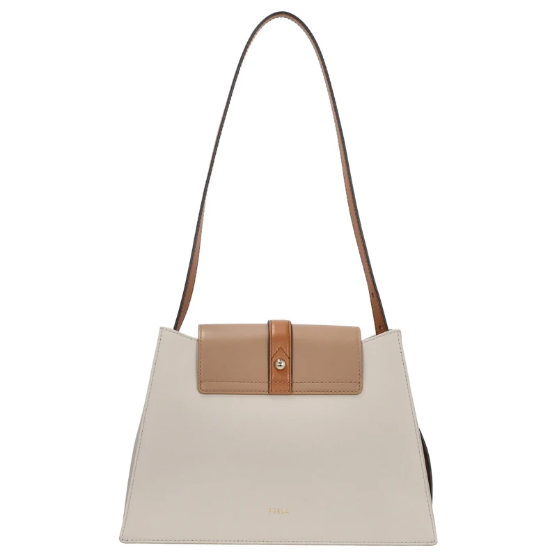 Furla Nuvola S - Bolso de hombro 27 cm (vaniglia+deserto+brandy)