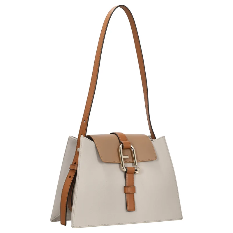 Furla Nuvola S - Bolso de hombro 27 cm (vaniglia+deserto+brandy)