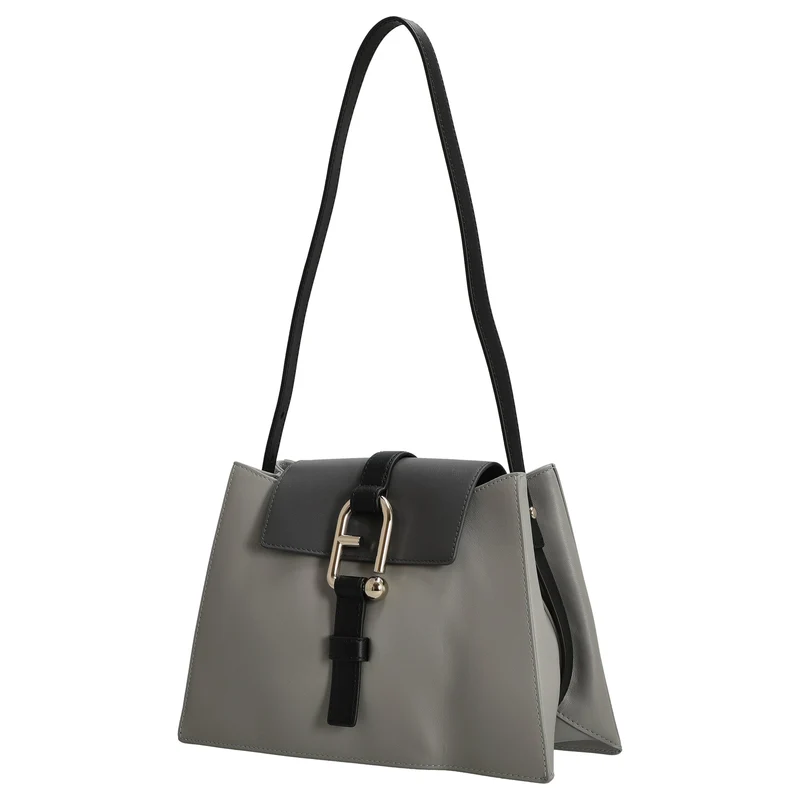 Furla Nuvola S - Bolso de hombro 27 cm (cenere+soil+nero)