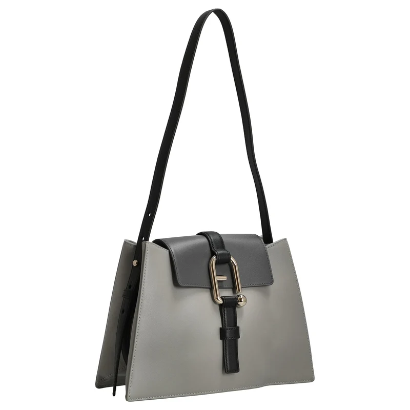 Furla Nuvola S - Bolso de hombro 27 cm (cenere+soil+nero)