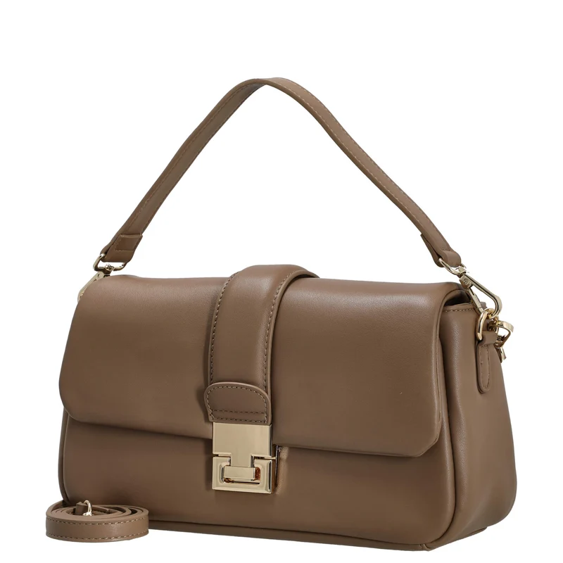 Seidenfelt Dalarna - Bolso de hombro 30 cm (soft toffee/gold)
