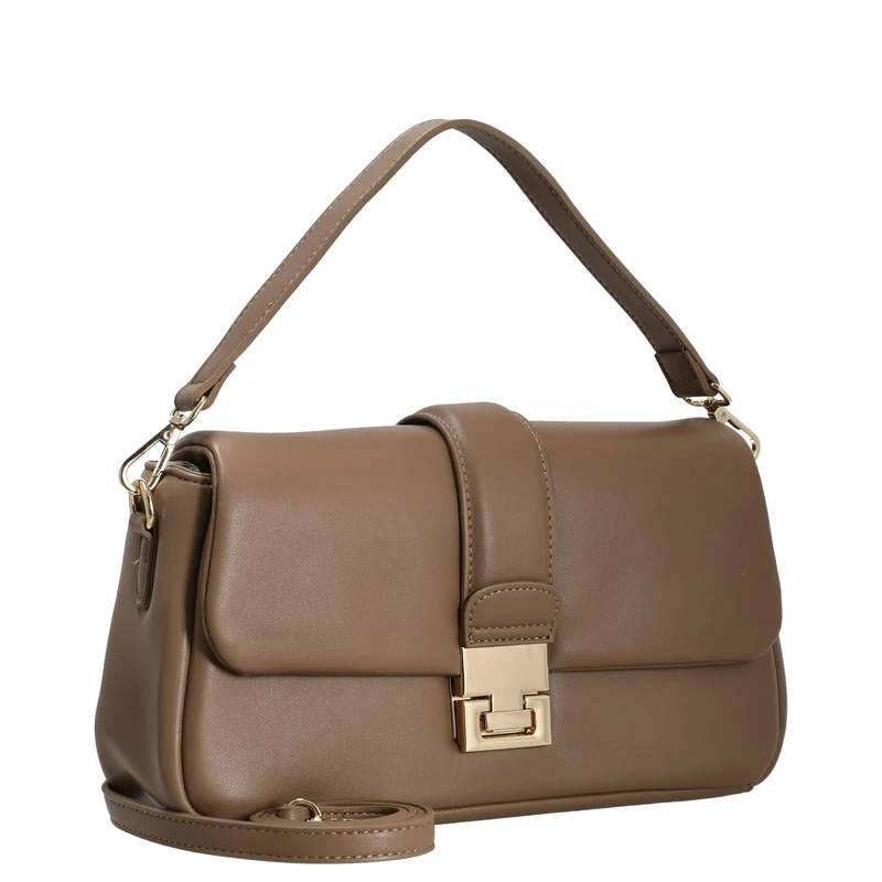 Seidenfelt Dalarna - Bolso de hombro 30 cm (soft toffee/gold)