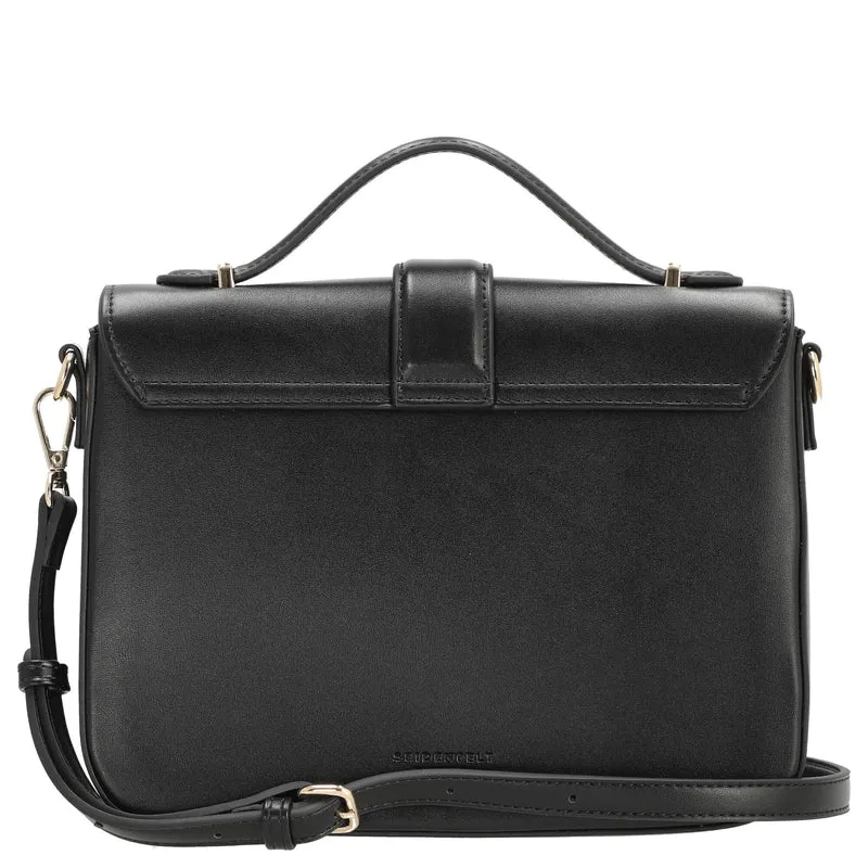 Seidenfelt Nellim - Bolso de mano 25.5 cm (black/gold)