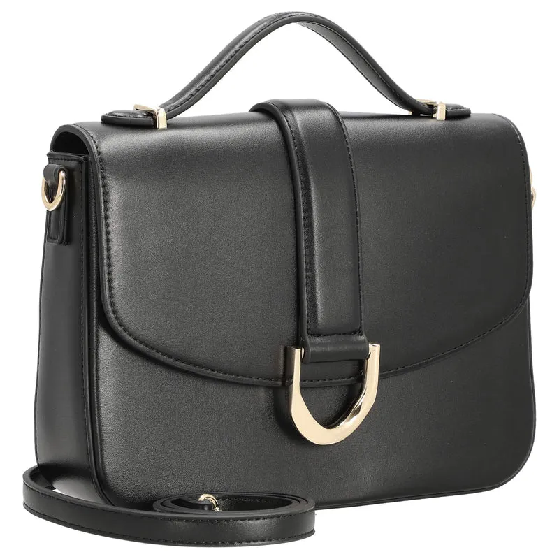 Seidenfelt Nellim - Bolso de mano 25.5 cm (black/gold)