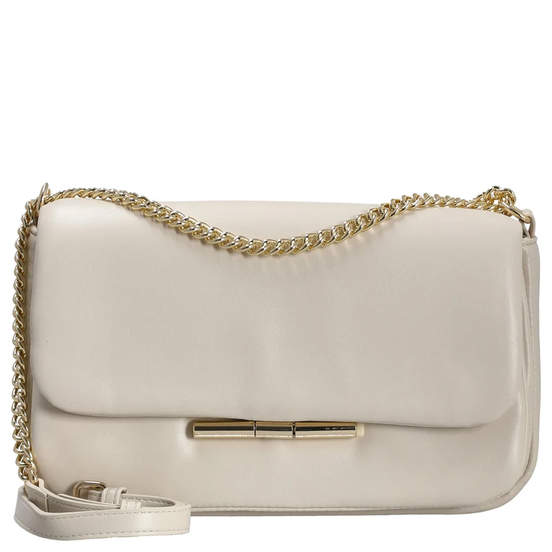 Seidenfelt Lesja - Bolso bandolera 27 cm (oat milk/gold)